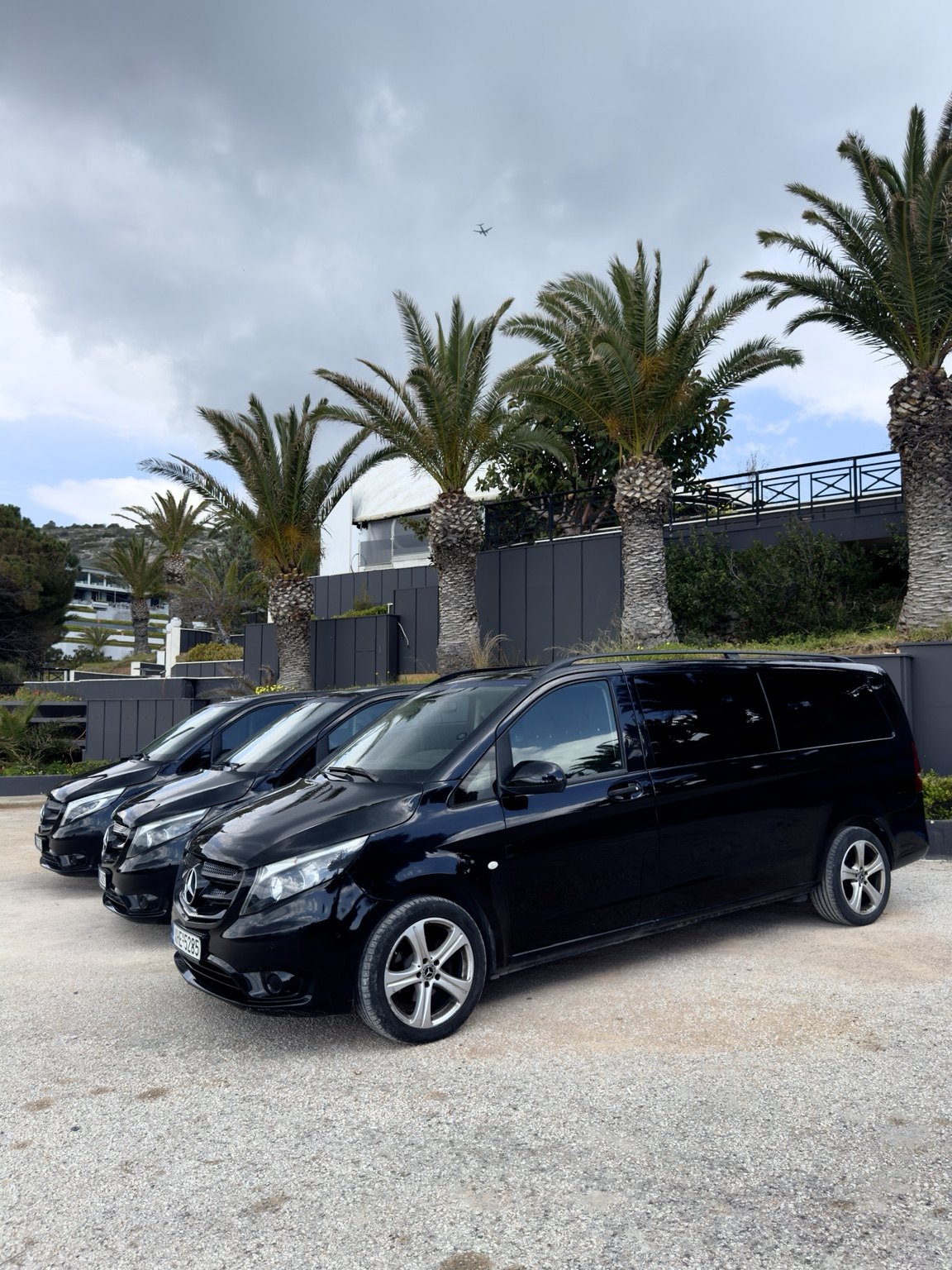Luxury VIP Transportation Mercedes van fleet in Athens